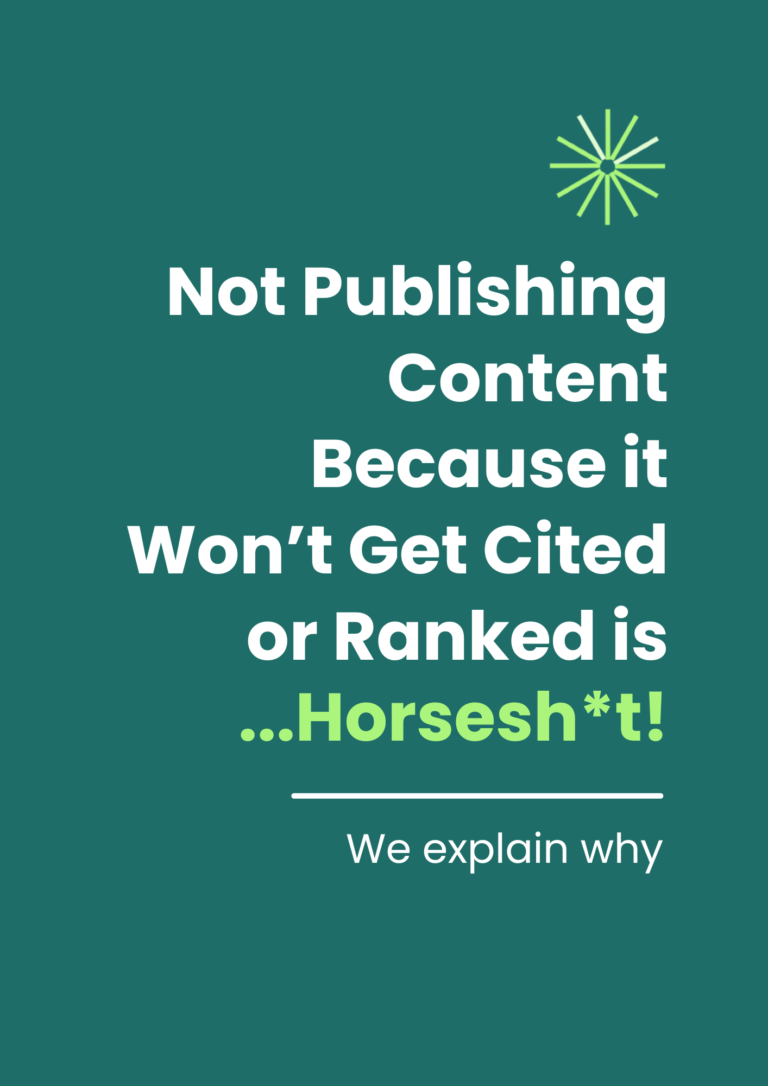 b2b Content marketing, content publishing, content that will not rank
